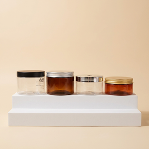 Wholesale Clear Food Grade PET Wide Mouth Plastic <b>Jars</b> Multi Style Cosmetic Storage Pots with Customizable Colors & UV Printing - Product Image 2