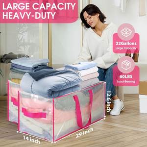 Large Capacity Zipper House Moving Packaging <b>Bags</b> Dustproof PP Woven Clothes Quilt Storage <b>Bag</b> - Product Image 3