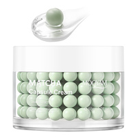 Crème en capsules de matcha OEM ODM, crème pour le visage en capsules de thé vert, antioxydante, hydratante, soin du visage pour les soins quotidiens de la peau