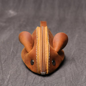 กระเป๋าใส่เหรียญหนังวัวแท้สำหรับเด็ก ลายการ์ตูนหนู  กระเป๋าใส่กุญแจอเนกประสงค์  กระเป๋าเก็บของแบบพกพา - Product Image 6