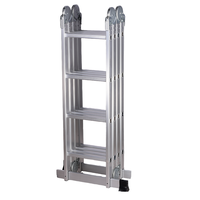 Échelle télescopique pliable multifonction en aluminium pour toit de voiture, facile à ranger, compacte, à prix réduit