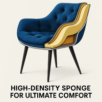 Chaise de salle à manger moderne nordique avec dossier en tissu pour la maison, le salon, la cuisine, fauteuils en velours pour usage hôtelier