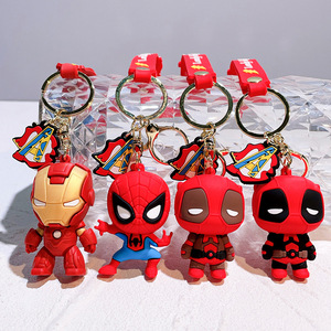 Porte-clés en silicone édition Q mignonne style anime pour Spiderman, Iron Man, Batman, Super-héros, Gardiens de la Galaxie, non toxique - Product Image 2
