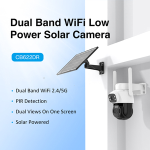 AOV <span class=keywords><strong>OKAM</strong></span> PRO APP Almacenamiento en la nube IP66 Impermeable Bullet Dome Vistas duales Detección humanoide Solar Dos lentes WiFi Cámara al aire libre - Product Image 2