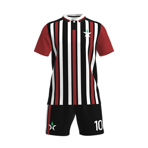 Maillot de football personnalisé <span class=keywords><strong>Elite</strong></span> MYTH <span class=keywords><strong>STAR</strong></span> – Kit à rayures contrastées, base moderne avec lignes verticales, ensemble de performance pour le football - Product Image 1