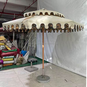 Fancy <strong>Vintage</strong> Striped Garden <strong>Patio</strong> <strong>Umbrella</strong> Big Size Summer Shelter Scalloped Edge Macrame <strong>Umbrellas</strong> Outdoor For Restaurant - Product Image 3