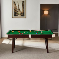 Table de billard pliante en bois massif de luxe portable de 1,98 m, nouvelle liste, table de snooker avec une excellente fonction de pliage, TP-BW198