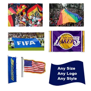 Custom 3x5ft Any Size Any Logo Cheap Custom Made Large Double Sided Outdoor Sports Racing Motorcycles Flag And Banners
