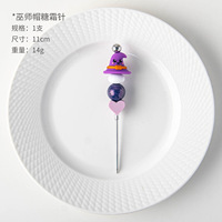 Safran Halloween acier inoxydable aiguille Scribe outil plastique Silicone perles pour décorer les biscuits au sucre glaçage gâteaux Fondant