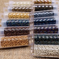 Perles de riz japonaises Miyuki 2 mm, rondes, en verre électro-plaqué, couleur 11/0, pour la création de bijoux DIY