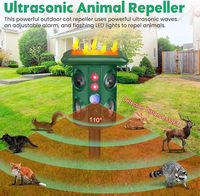 Nouveau répulsif solaire pour oiseaux et animaux capteur infrarouge alarme ultrasonique extérieur étanche répulsif à ultrasons pour rongeurs