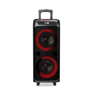 Haut-parleur portable sans fil Bluetooth TWS avec basses extra puissantes, LED RVB, Bluetooth 5.0, enceinte de fête avec chariot, enregistreur USB FM TF - Product Image 1