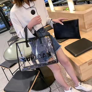 Sac à main de voyage de sport en plein air pour femmes, en PVC transparent, avec fermeture à boucle, logo personnalisé, luxe - Product Image 5