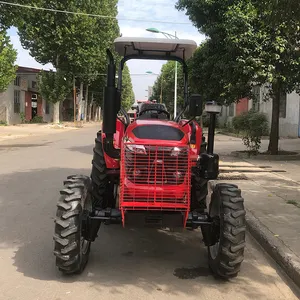 Tractor agrícola barato de granja 4X4 60HP 4X4 agrícola, tractores de tracción en las cuatro ruedas con techo corredizo en Malí