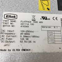 Eltek-Rack d'alimentation 1500W avec module de redresseur de puissance Eltek Telecom, 30A, 48V, 241114.100 W