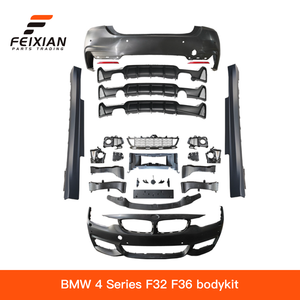 Kit Carrozzeria Completo Modificato M4 MT per <span class=keywords><strong>BMW</strong></span> Serie 4 F32 F36 2013-2020, Paraurti Anteriore e Posteriore - Product Image 1