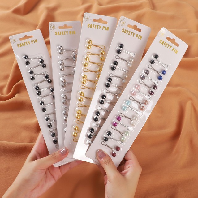 2026 New Trend High Quality U-Shaped Pearl Clip Cap Needle Durable Fixed Scarf 12 All-Match Multicolor Ready Stock Wholesale