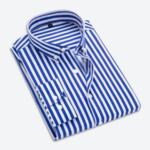 Camisa de Manga Larga a Rayas para Hombre, Estilo Coreano Informal, Corte Ajustado Japonés, Abrigo J0073 - Product Image 2