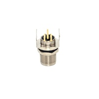 Conector Automotriz M8A-M08-W Macho de Ángulo Recto para Montaje en PCB, Conector Angular de 2-8 Pines con Contactos de Latón Chapados en Oro