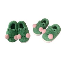 Tissu doux Grenouille animale Pantoufles en peluche Vente en gros Grenouille animale d'intérieur Pantoufles en peluche Personnaliser Grenouille animale Pantoufles en peluche