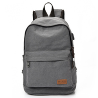 Grand sac à dos pour ordinateur portable avec chargeur USB, sac à dos intelligent avec port USB, sac à dos pour étudiants, 15 à 17 pouces