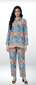Ensemble coordonné deux pièces pour femmes, décontracté, élégant, confortable, ensemble Kurti et pantalon assorti, respirant, tenue écologique pour toutes les saisons - Product Image 4