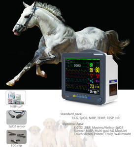 Klinik musim semi hewan jantung & Sistem Monitor pasien leher dengan EtCO2 akurasi tinggi tampilan 12 inci pemantauan ECG - Product Image 3