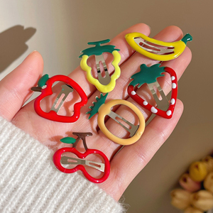 2026 Hot Selling Popular Niche Design Cute <b>Sweet</b> Fruit Series Hairpin Cartoon Style Girl's Hairpins Fashion Jewelry Wholesale - Product Image 5