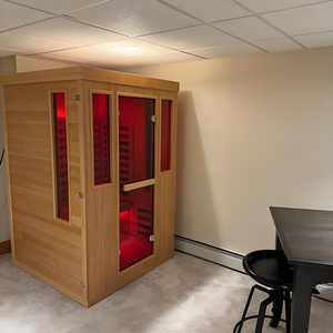 <span class=keywords><strong>Sauna</strong></span> Tradicional de Leña de Cedro Rojo para 4 Personas, con Vapor Húmedo e Infrarrojos Lejanos, en Oferta - Product Image 6