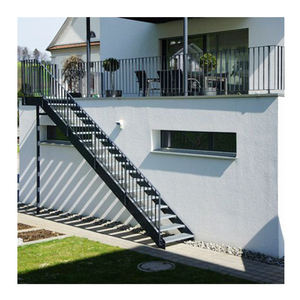 Scala Antincendio Pieghevole in Acciaio dal Design Moderno Personalizzabile, Scale di Sicurezza Rivestite in Acciaio per Uso Interno in Sale e Appartamenti - Product Image 1