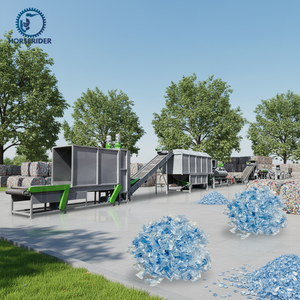 Ligne de recyclage automatique de bouteilles en plastique PET, broyage, lavage et séchage, prix d'usine, livraison directe - Product Image 1