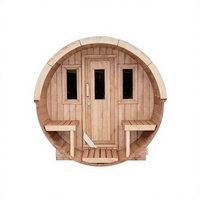 Sauna extérieur en cèdre rouge canadien au design moderne, cabine de vapeur traditionnelle en bois massif pour villas, en promotion