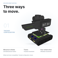 Kit de voiture robot à chenilles 4x4 programmable avec roues Mecanum, plateforme éducative STEAM ESP32 Raspberry Pi K230