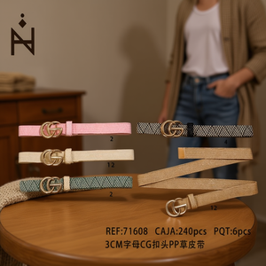 Cinture in tessuto PP con fibbia a lettera CG da 3 cm - Product Image 2