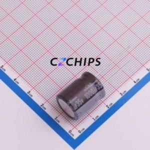 Condensador Electrolítico de Aluminio de Montaje Pasante UPM1V102MHD6, D16xL20mm, 1000uF, 20%, 35V, 1.77A-10kHz - Product Image 1