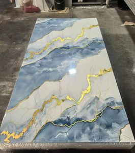 Panneau mural <span class=keywords><strong>en</strong></span> marbre UV imperméable de haute qualité pour fond de télévision, décoration intérieure, panneau mural WPC - Product Image 3