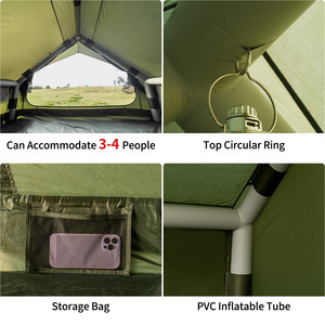 <span class=keywords><strong>Tente</strong></span> de camping gonflable quatre saisons, simple couche, imperméable, en tissu Oxford épaissi, petite <span class=keywords><strong>tente</strong></span> à toit en pente, entièrement automatique - Product Image 5