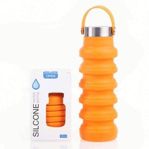 Bouteille d'eau de sport pliable en silicone pour le fitness - Product Image 1