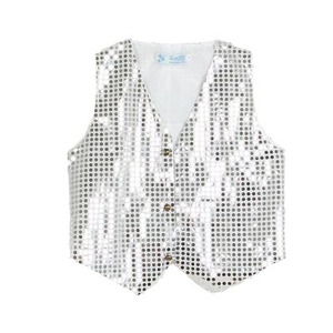 Chaleco con lentejuelas de Hip Hop para niños, disfraz de actuación de baile de Jazz, color dorado Unisex - Product Image 4