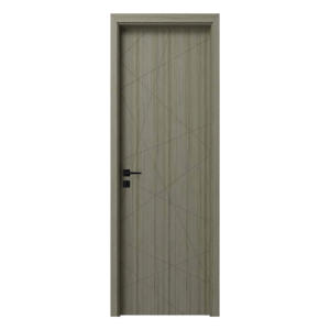 Puerta de Melamina Interior sin Pintar, Resistente al Agua, con Marco de PVC WPC, Venta Directa de Fábrica, Proveedor Chino - Product Image 1