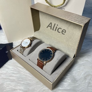 Factory Direct <b>Leather</b> Watch Box Custom PU Lining Watch&<b>bracelet</b> Storage Box with Custom Logo Luxury Watch Packaging for Woman - Product Image 1