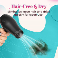 Cape de coiffure imperméable en silicone de qualité supérieure, écologique, pour la coloration et la coupe des cheveux, avec logo