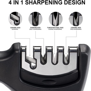 <b>Kitchen</b> Gadgets Sharpening Tools Portable Handheld 4-Stage <b>Scissor</b> Knife Sharpeners - Product Image 5