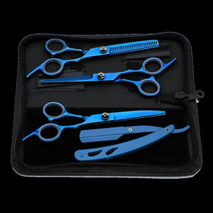 ชุดอุปกรณ์จัดแต่งทรงผมแบบกำหนดเอง ชุดกรรไกรโลหะทนทาน กรรไกรซอยผม กรรไกรตัดผมตรง ที่ขูดผม สีดำ ชุดระดับมืออาชีพคุณภาพสูง - Product Image 2