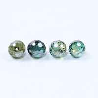 Perles de Moissanite en Gros avec Trou Complet, de 3mm à 12mm, Perles Détachées Facettées Bleues et Vertes pour la Fabrication de Bijoux