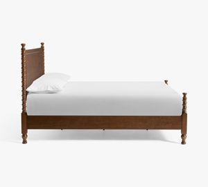 Lit en bois tressé rétro, style moderne du milieu du siècle, chambre principale, lit double de 1,8 mètre - Product Image 3