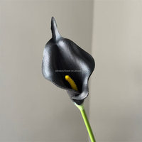 L-607 Kunstmatige Calla Lelies Realistische Kunststof Mini Zwart Bruine Kunstbloemen 36cm Steel Bruiloft Huisdecoratie Bulk