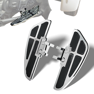 Repose-pieds avant en aluminium chromé pour conducteur, larges repose-pieds pour passager, <span class=keywords><strong>accessoires</strong></span> pour <span class=keywords><strong>Can</strong></span>-<span class=keywords><strong>Am</strong></span> <span class=keywords><strong>Spyder</strong></span> F3/F3-S/F3-T (2015-2025) - Product Image 1