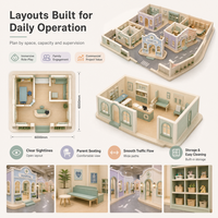 Parque Infantil Interior Modular para Hospitales, Mostradores Médicos con Ventanas, Probado por Terceros, Operadores FEC, Diseño de Proyecto