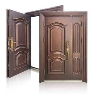 Portes de sécurité en acier robuste pour entrée principale de <span class=keywords><strong>maison</strong></span> de style américain moderne, simple ou <span class=keywords><strong>double</strong></span>, <span class=keywords><strong>prix</strong></span> - Product Image 1